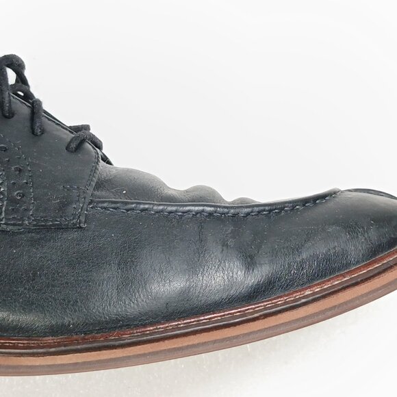 Johnston & Murphy Black Sheepskin Split-Toe Oxford Shoes J&M Flex Soles Mens 13 - Picture 7 of 16